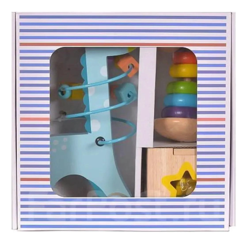 SET DE 3 JUGUETES DIDACTICOS DE MADERA PARA APRENDIZAJE INFANTIL - 9