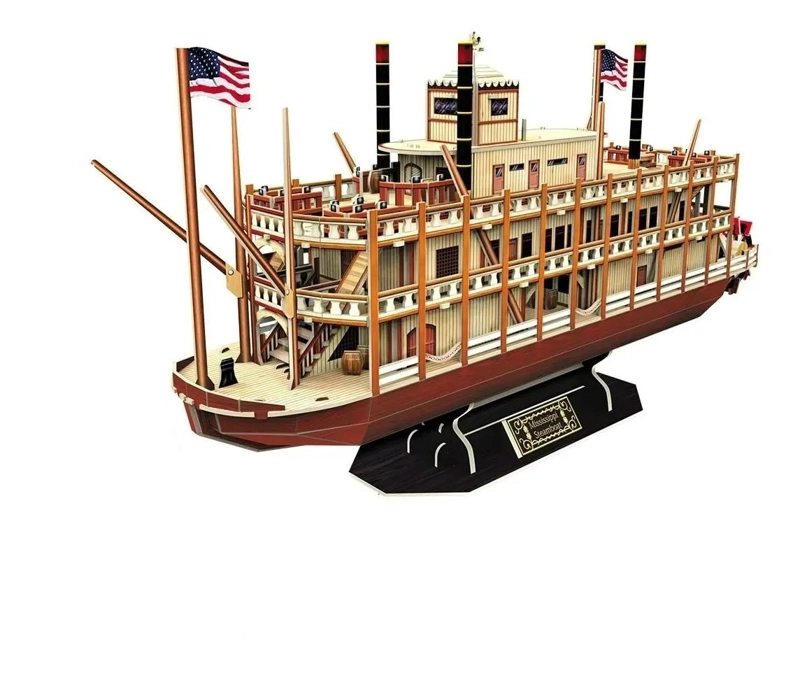 ROMPECABEZAS 3D BUQUE VAPOR MISSISSIPPI 142 PIEZAS - 1