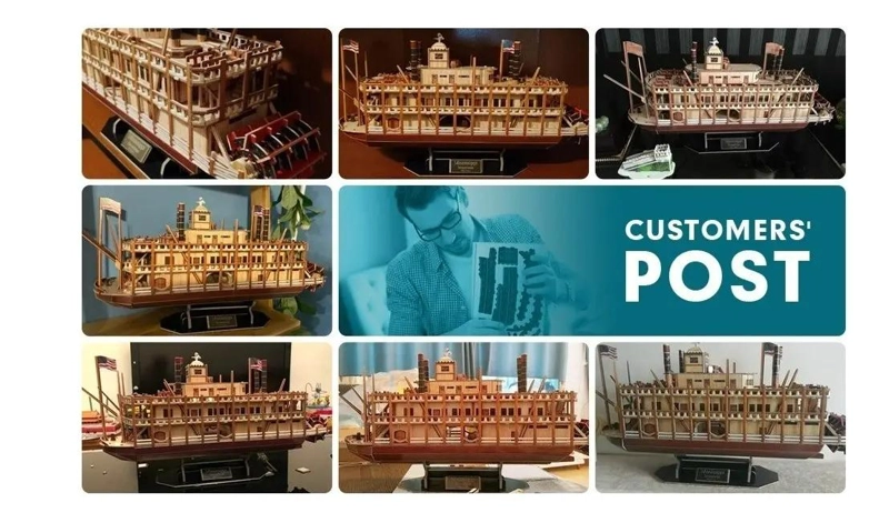 ROMPECABEZAS 3D BUQUE VAPOR MISSISSIPPI 142 PIEZAS - 7
