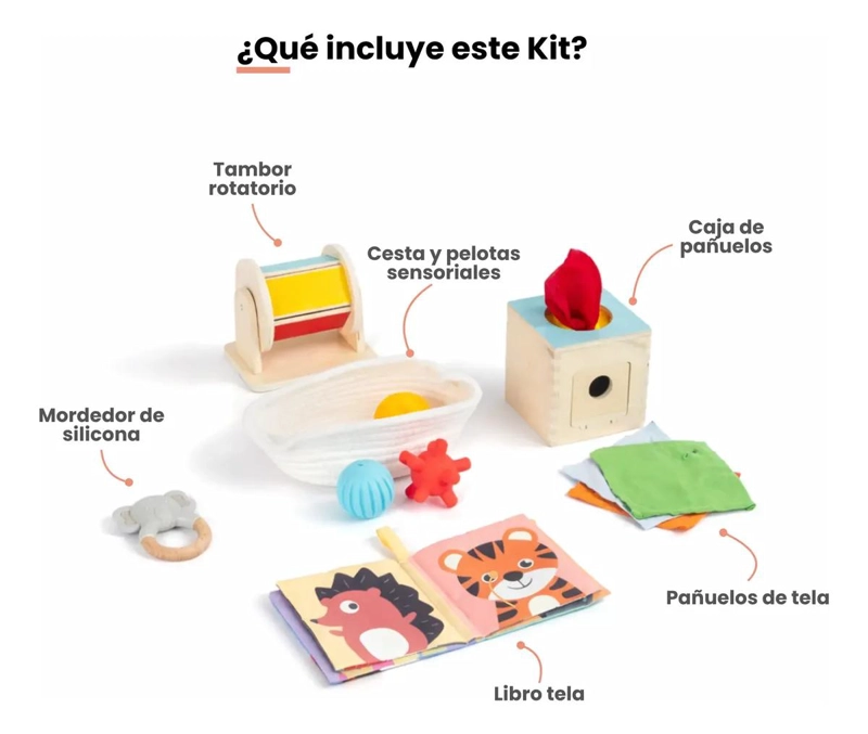 KIT DE ESTIMULACION TEMPRANA PARA BEBE S DE 5 A 6 MESES - 1