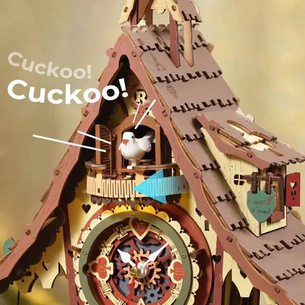 PUZZLE 3D MECANICO RELOJ CUCU PARA CONSTRUCCION CREATIVA - 4