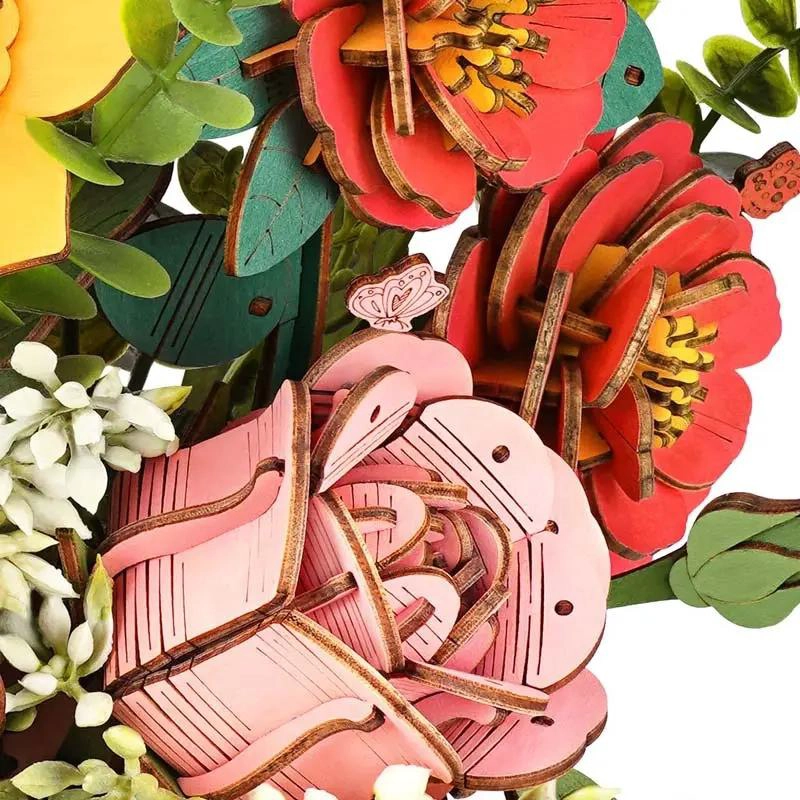 PUZZLE 3D RAMO DE FLORES EN CAJA DE MADERA - 7