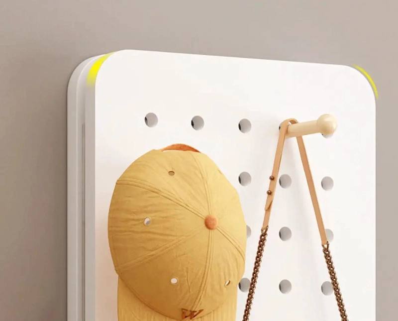ORGANIZADOR DE PARED CON ESPEJO Y TABLA DESLIZABLE COLOR BLANCA - 5