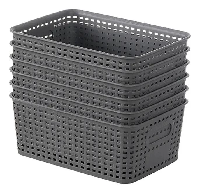 SET DE 6 CANASTOS ORGANIZADORES MULTIUSOS PARA COCINA Y BAÑO - 9
