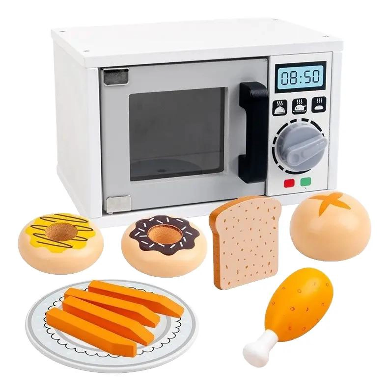 SET DE COCINA DIDACTICO DE MADERA CON MICROONDAS Y TOSTADOR - 2