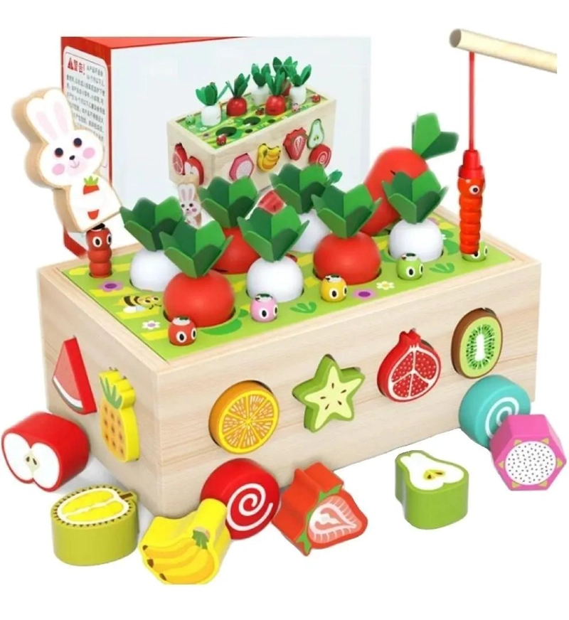JUGUETE DIDACTICO DE MADERA PARA NIÑOS Y BEBE S - 1