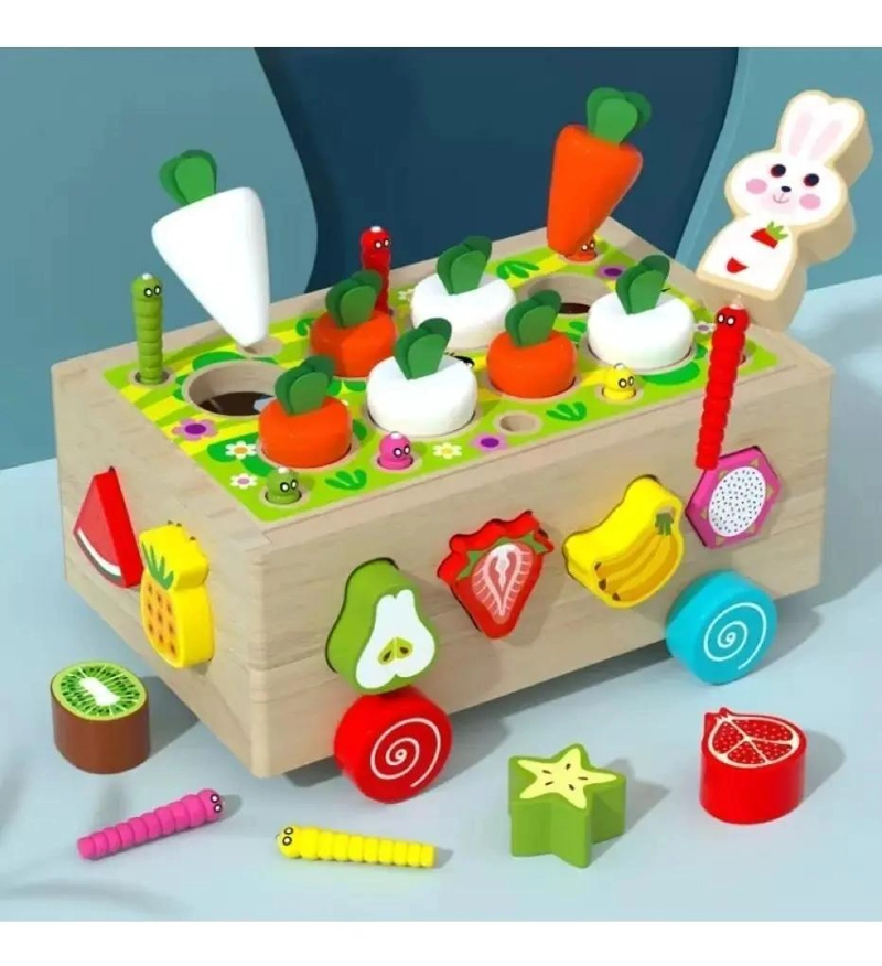 JUGUETE DIDACTICO DE MADERA PARA NIÑOS Y BEBE S - 2