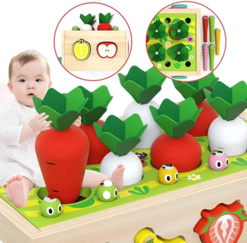 JUGUETE DIDACTICO DE MADERA PARA NIÑOS Y BEBE S - 7