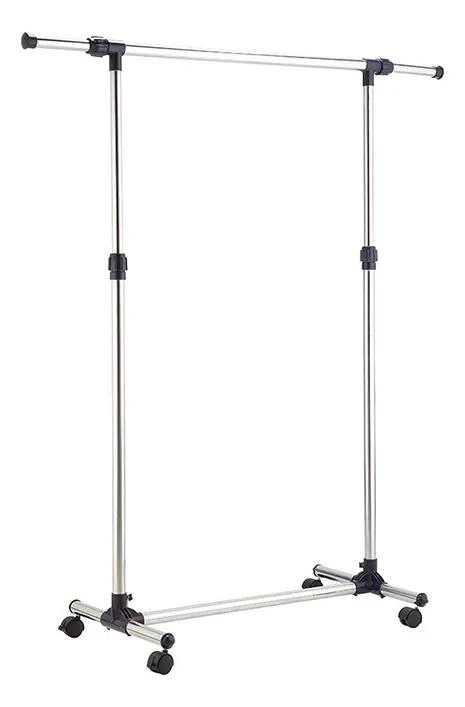 PERCHERO COLGADOR METALICO CON RUEDAS PARA ROPA - 1