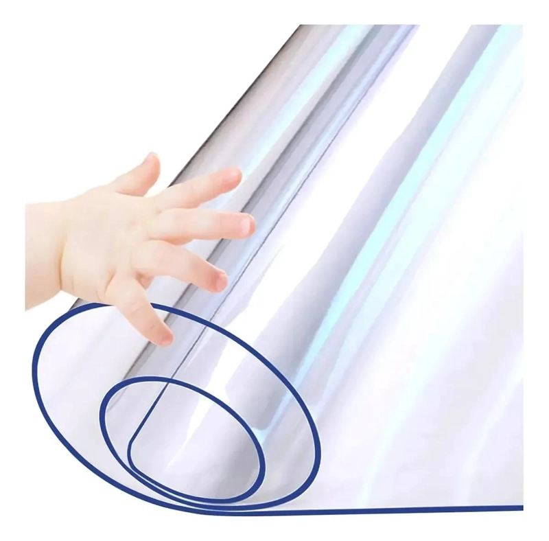 PROTECTOR DE MESA RECTANGULAR TRANSPARENTE DE PVC 120X80 CM - 1