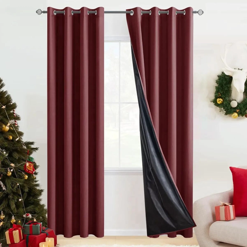CORTINAS OPACAS IMPERMEABLES AISLANTES 150X230CM 2 PIEZAS - 1