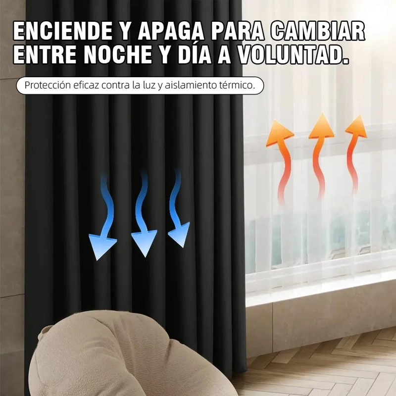 CORTINAS OPACAS IMPERMEABLES AISLANTES 150X230CM 2 PIEZAS - 2
