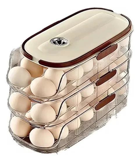 ORGANIZADOR DE HUEVOS REFRIGERADOR RODANTE DE 3 NIVELES - 2
