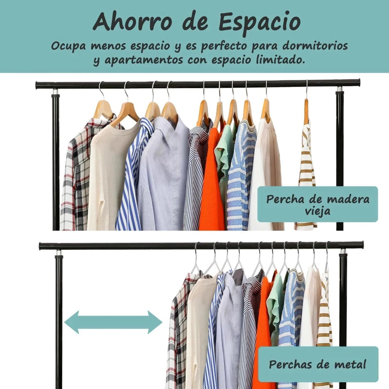 40 PERCHAS ANTIDESLIZANTES DE METAL PARA ROPA EN COLORES VARIADOS - 8