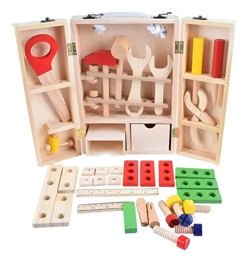JUEGO DIDACTICO DE HERRAMIENTAS DE MADERA PARA NIÑOS - 2