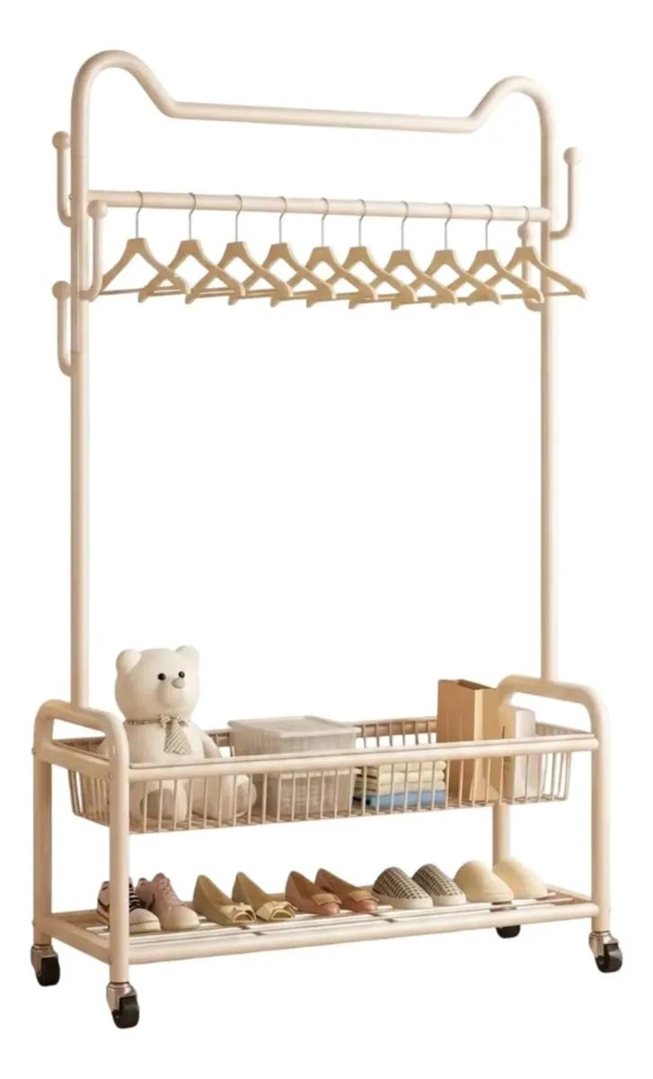 PERCHERO ORGANIZADOR DE ROPA Y CALZADO CON DISEÑO DE GATO - 6
