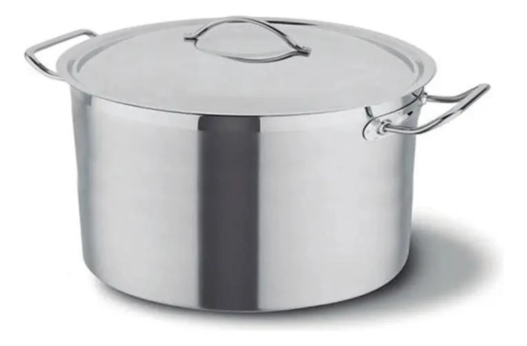 OLLA DE ACERO INOXIDABLE CON TAPA Y FONDO DIFUSOR 44 LITROS - 1