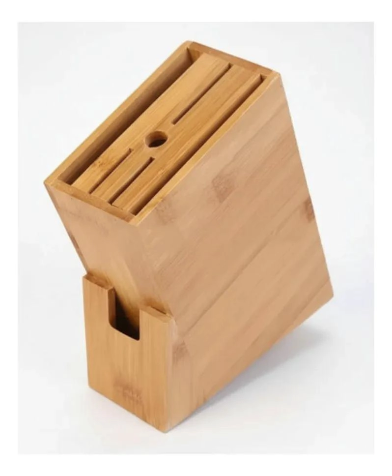 PORTA CUCHILLOS DE BAMBU PARA COCINA CON 7 AGUJEROS - 6