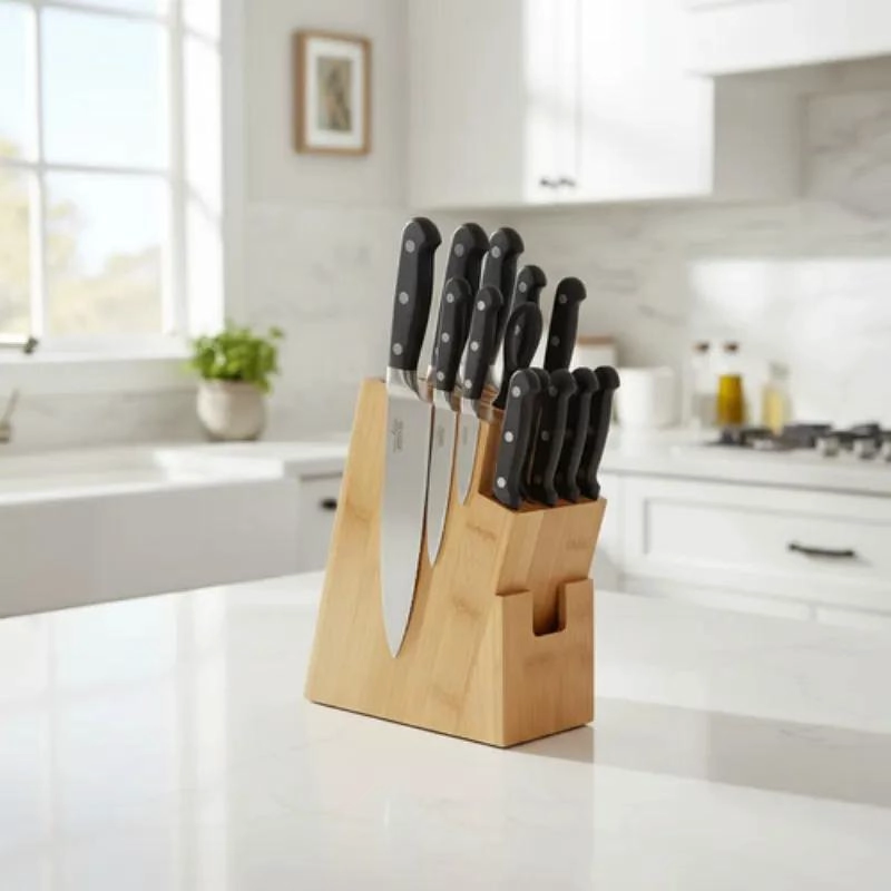SOPORTE DE BAMBU PARA CUCHILLOS DE COCINA CON 7 AGUJEROS - 7