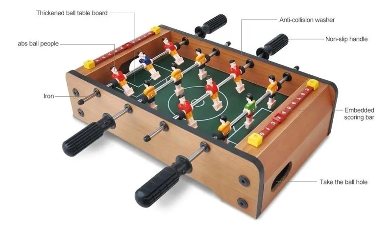 JUEGO DE MESA MINI FUTBOL TACA TACA PARA DIVERSION FAMILIAR - 2