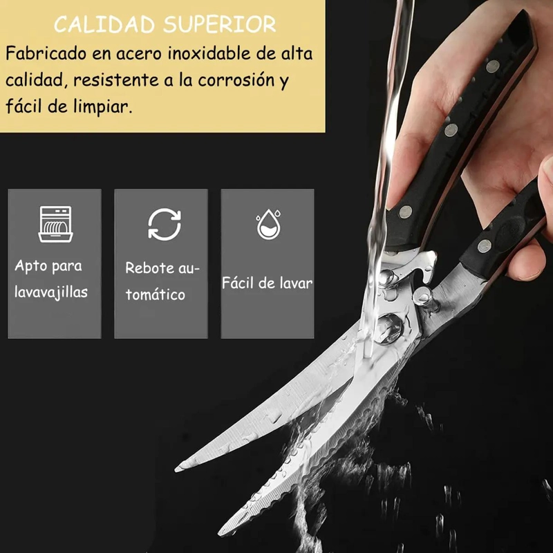 TIJERAS DE COCINA MULTIUSOS PARA CORTAR ALIMENTOS Y MAS - 3