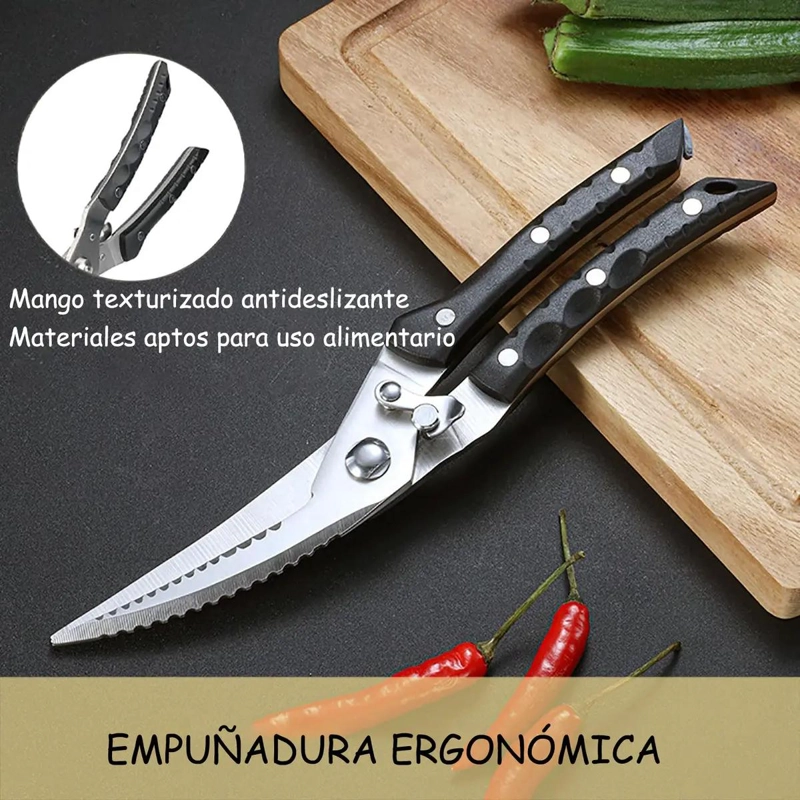 TIJERAS DE COCINA MULTIUSOS PARA CORTAR ALIMENTOS Y MAS - 6