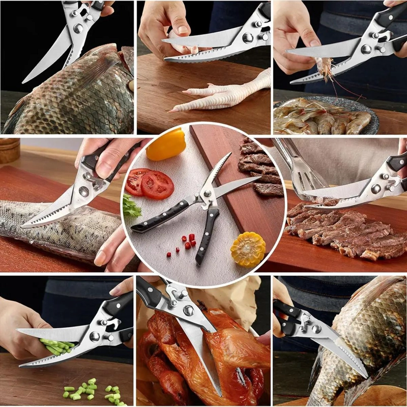 TIJERAS DE COCINA MULTIUSOS PARA CORTAR ALIMENTOS Y MAS - 8