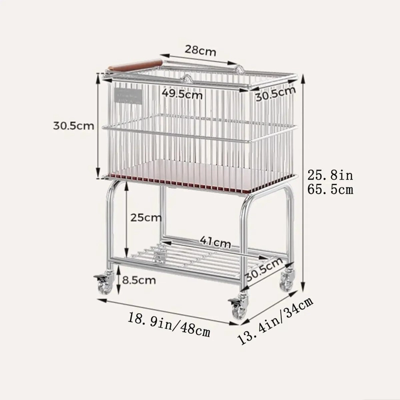 CARRO ORGANIZADOR PLATEADO PARA GABINETES DE COCINA - 2