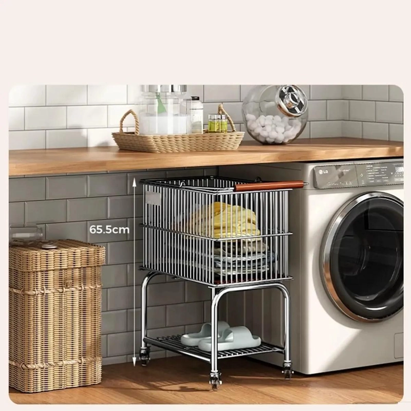 CARRO ORGANIZADOR PLATEADO PARA GABINETES DE COCINA - 3