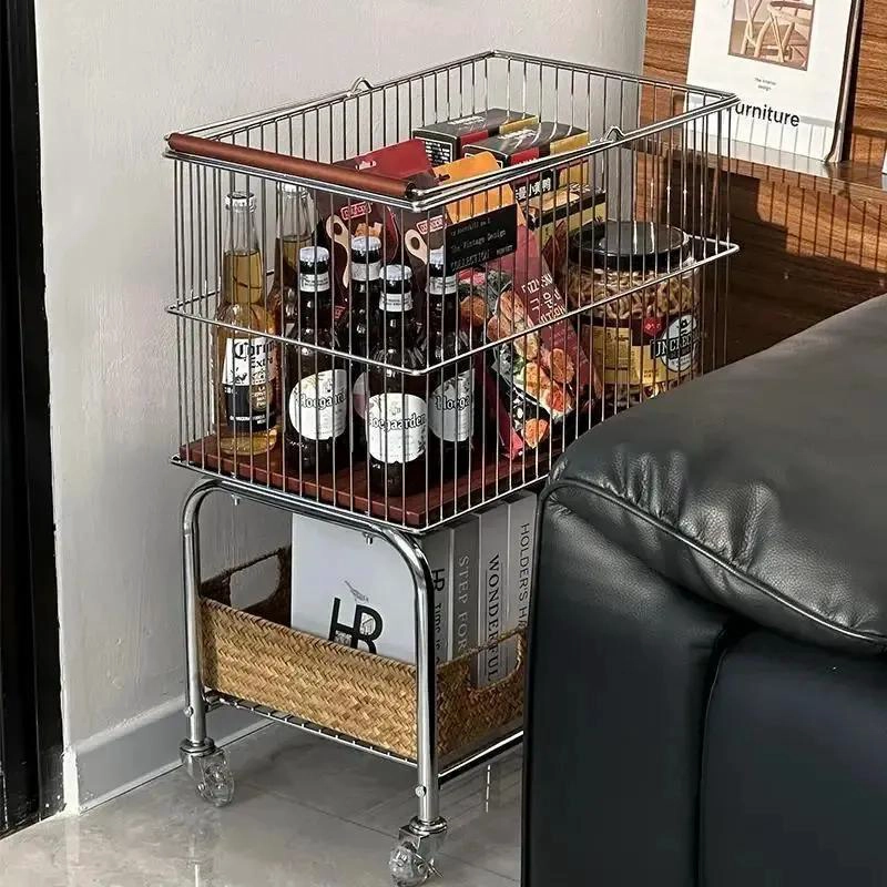 CARRO ORGANIZADOR PLATEADO PARA GABINETES DE COCINA - 8