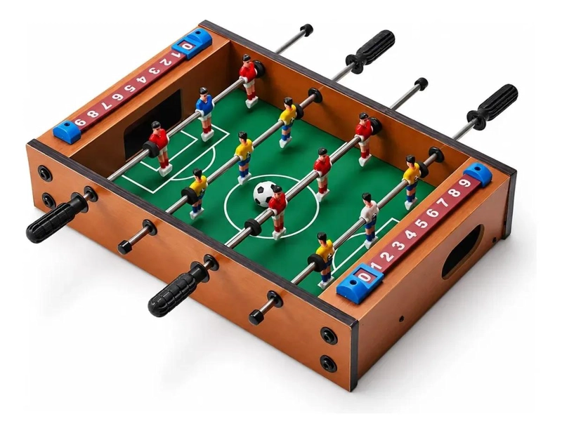 JUEGO DE FUTBOL DE MESA TACA TACA DE MADERA COMPACTO - 1