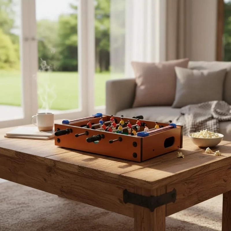 JUEGO DE FUTBOL DE MESA TACA TACA DE MADERA COMPACTO - 2