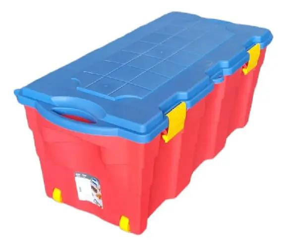 BAUL ORGANIZADORA 100 LITROS CON RUEDAS Y TAPA BISAGRA - 3