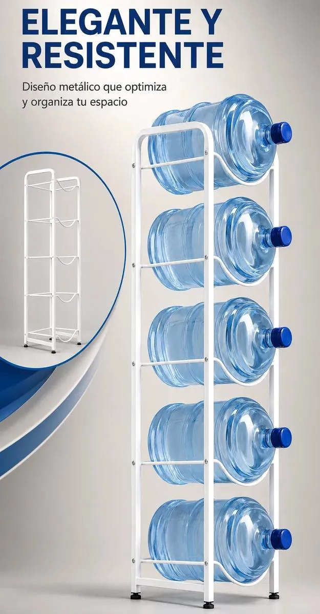 ESTANTE ORGANIZADOR PARA 3 BOTELLONES DE AGUA DE 20 LITROS - 5