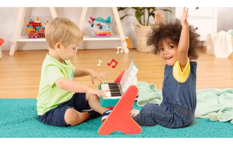 PIANO INFANTIL DE MADERA CON 25 TECLAS Y MELODIAS - 2