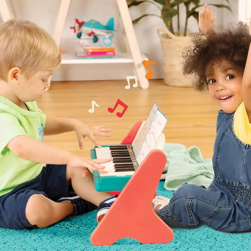 PIANO INFANTIL DE MADERA CON 25 TECLAS Y MELODIAS - 3