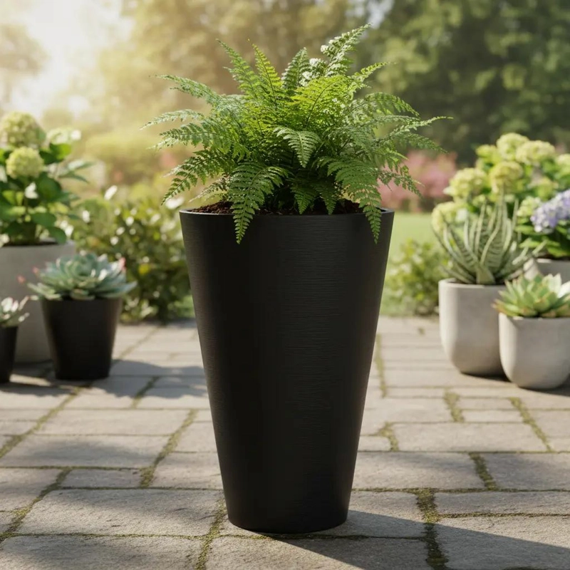 MACETERO CONICO DE PLASTICO 60CM PARA PLANTAS - 1