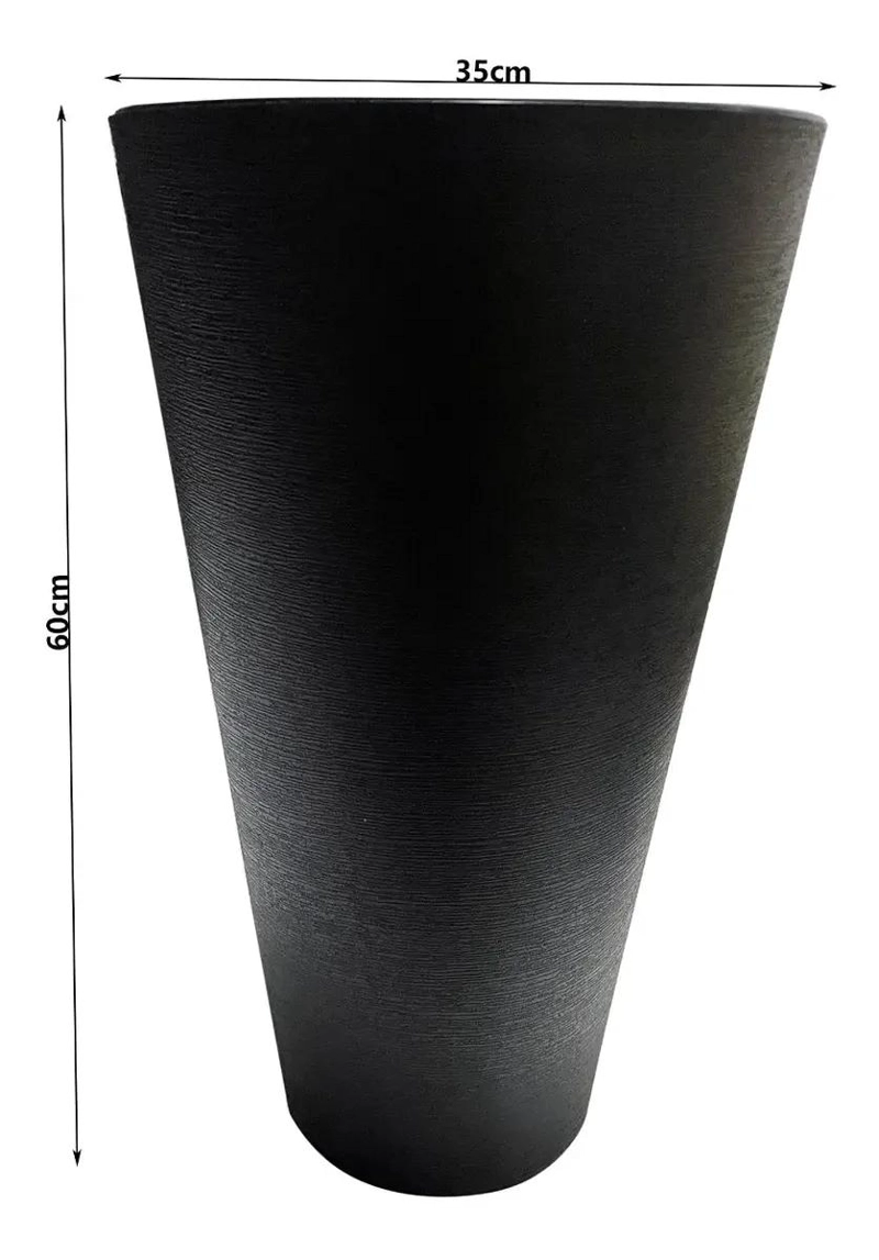 MACETERO CONICO DE PLASTICO 60CM PARA PLANTAS - 3