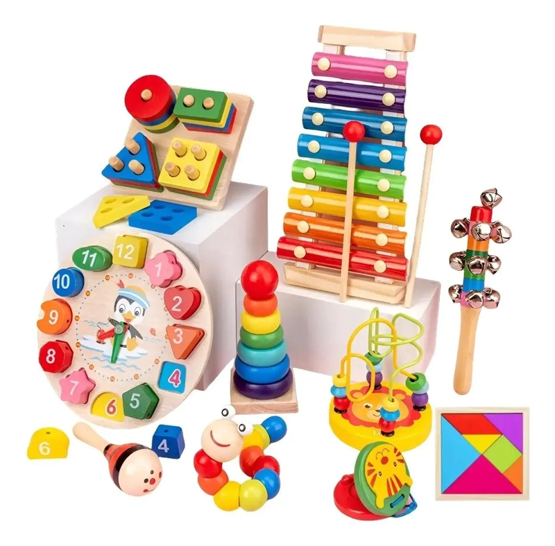 JUEGO DIDACTICO SENSORIAL PARA BEBE S CON 10 PIEZAS EDUCATIVAS - 2