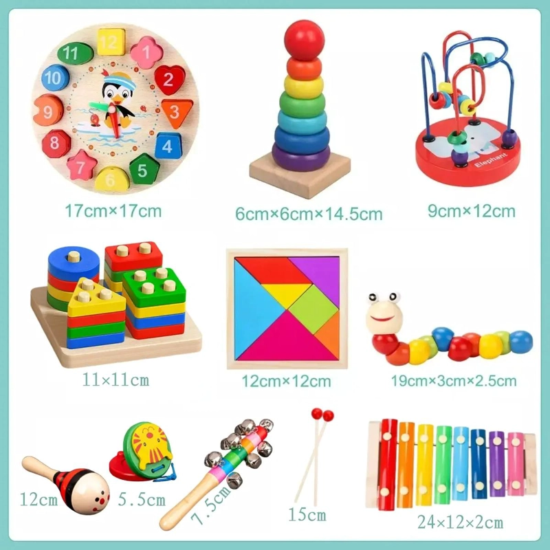 JUEGO DIDACTICO SENSORIAL PARA BEBE S CON 10 PIEZAS EDUCATIVAS - 3
