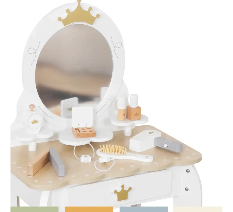 TOCADOR INFANTIL CON ESPEJO Y ACCESORIOS DE MAQUILLAJE - 4