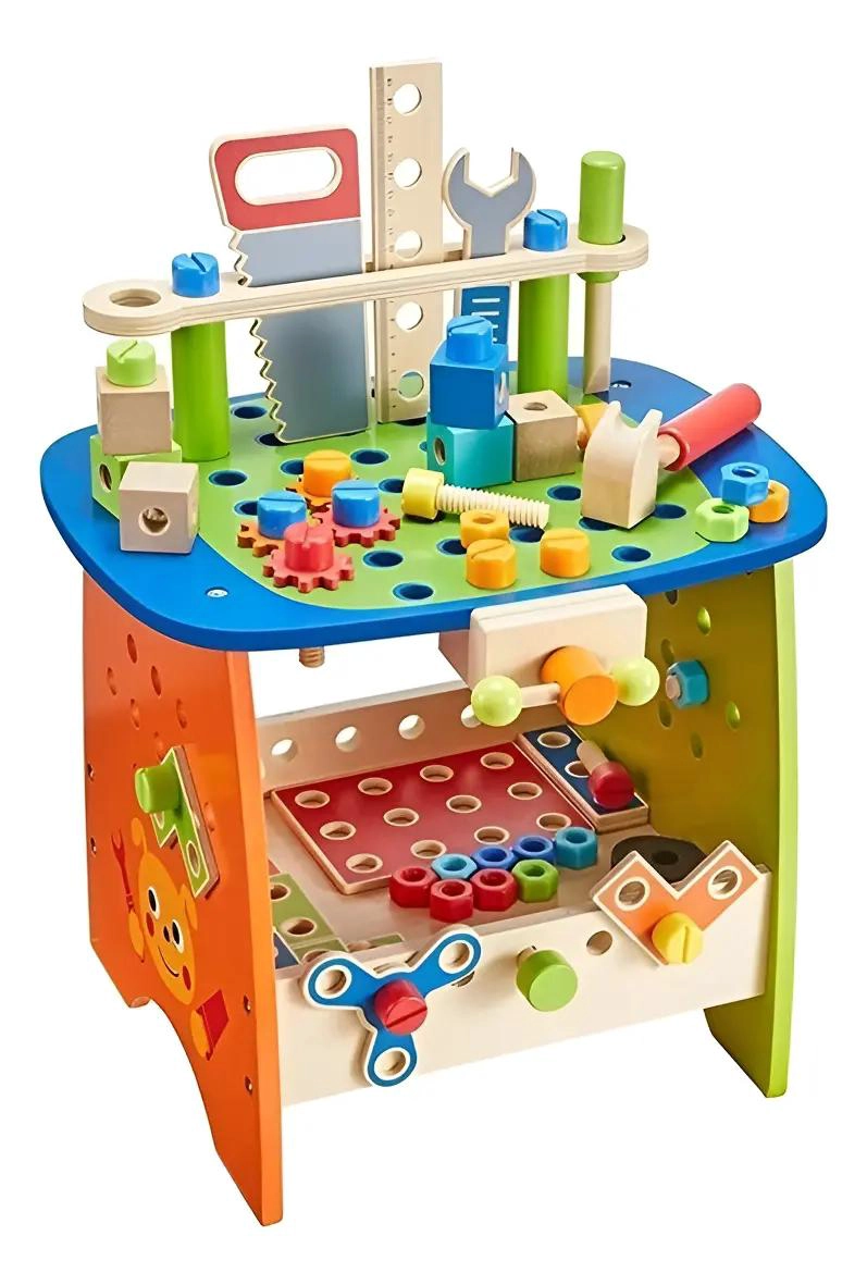MESA DE TRABAJO DIDACTICA DE MADERA PARA NIÑOS - 1