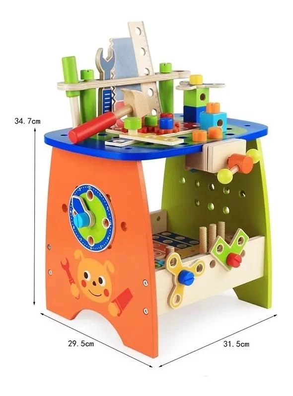 MESA DE TRABAJO DIDACTICA DE MADERA PARA NIÑOS - 2