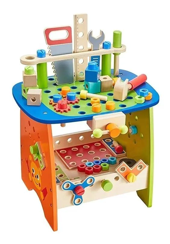 MESA DE TRABAJO DIDACTICA DE MADERA PARA NIÑOS - 7