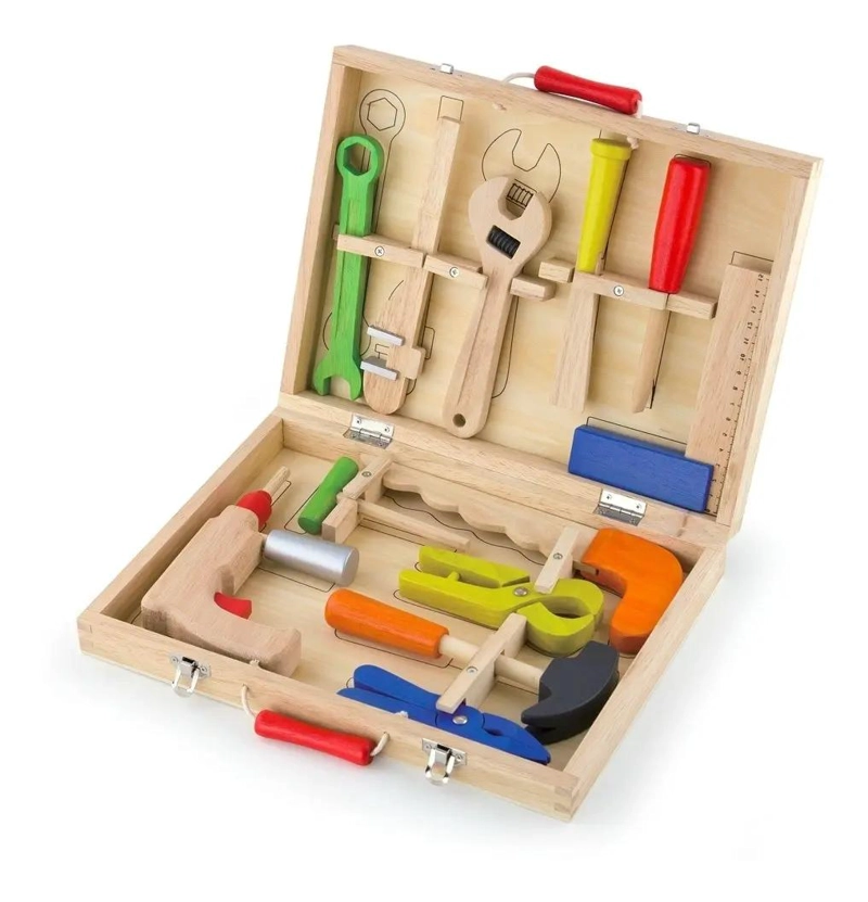 JUEGO DE ROL MALETA CON HERRAMIENTAS DE MADERA PARA NIÑOS - 1