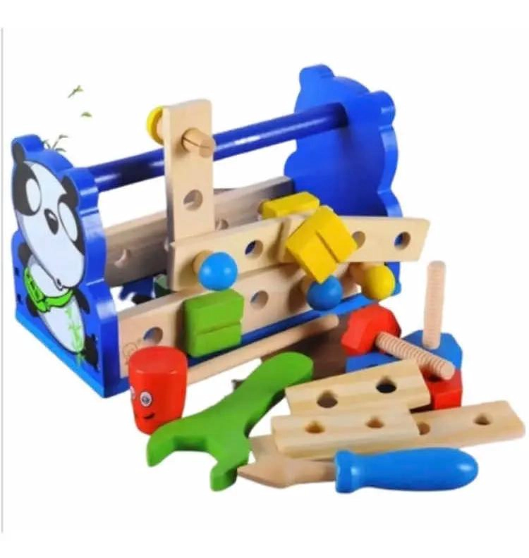 CAJA DE HERRAMIENTAS DE MADERA DIDACTICA PARA NIÑOS - 2