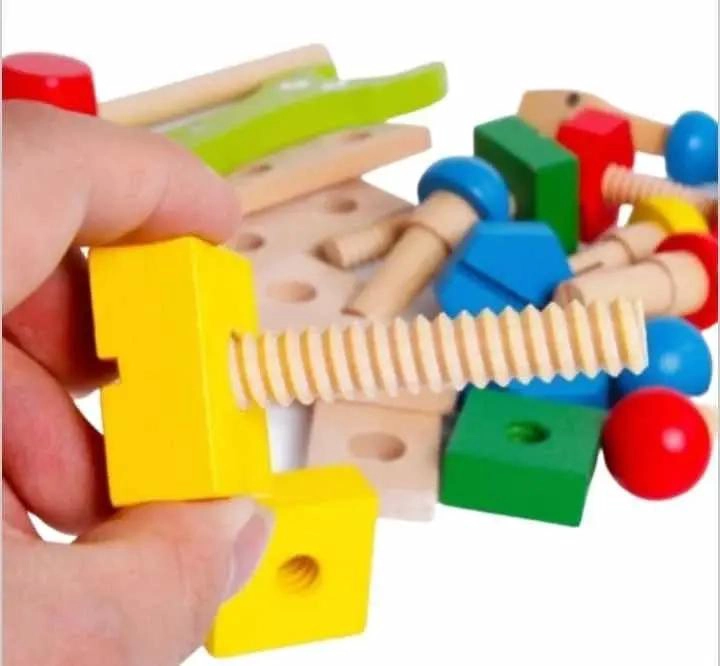 CAJA DE HERRAMIENTAS DE MADERA DIDACTICA PARA NIÑOS - 3