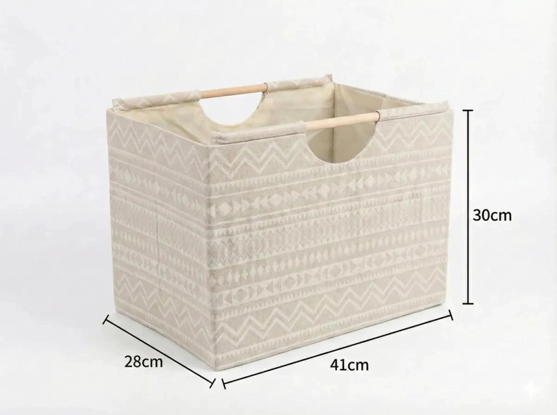 ORGANIZADOR PLEGABLE BEIGE PARA ALMACENAMIENTO DE ROPA Y JUGUETES - 2