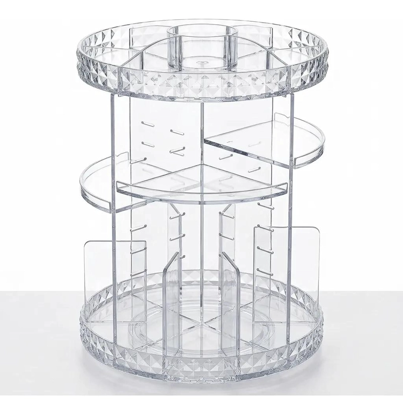 ORGANIZADOR GIRATORIO ACRILICO 360° PARA PRODUCTOS DE BELLEZA - 4