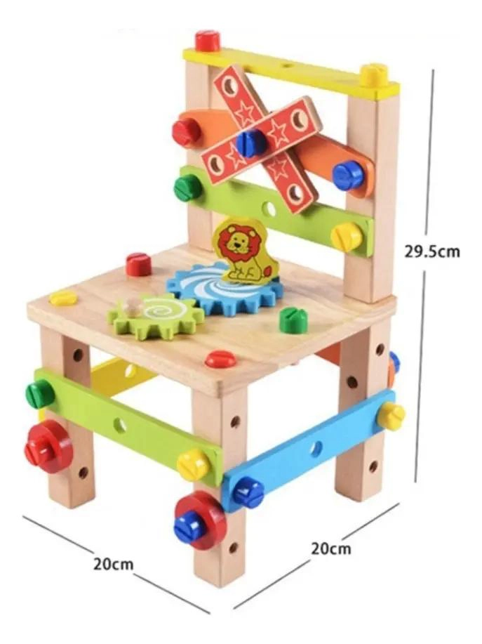 SILLA DIDACTICA DE MADERA MONTESSORI PARA NIÑOS - 4